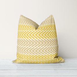 Arrow Flow Yellow Mustard Throw Kissen