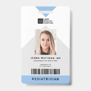 Arrow Medical Staff ID + Strichcode Vertikal Ausweis