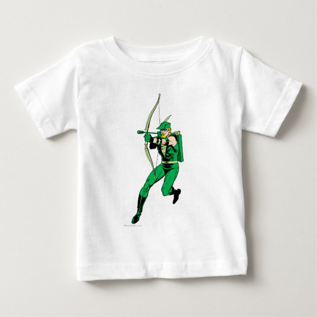 Arrow mit grüner Pfeil Baby T-shirt (Vorderseite)