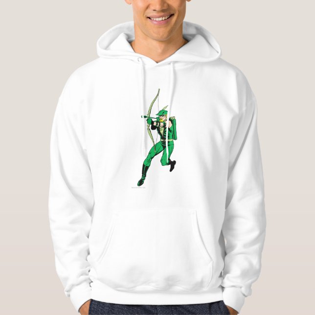 Arrow mit grüner Pfeil Hoodie (Vorderseite)