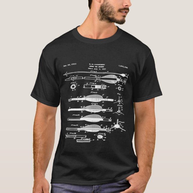 Arrow Patent Schematic Archery Blueprint Bow Hunti T-Shirt (Vorderseite)