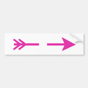 Arrow Pink gebrochen MUSEUM Zazzle Geschenke Autoaufkleber