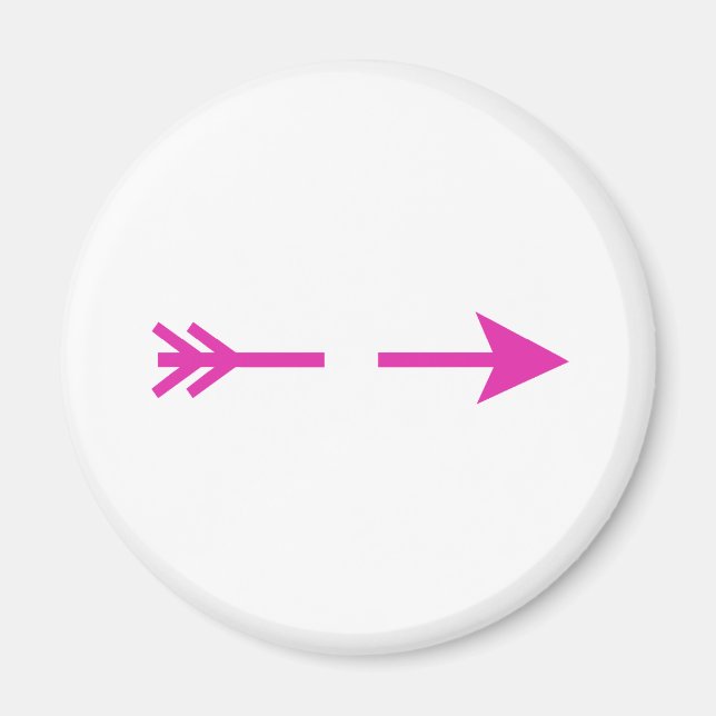Arrow Pink gebrochen MUSEUM Zazzle Geschenke Magnet (Vorne)