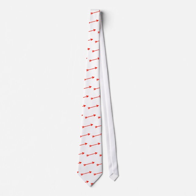 Arrow Red 15deg The MUSEUM Zazzle Geschenke Krawatte (Vorderseite)