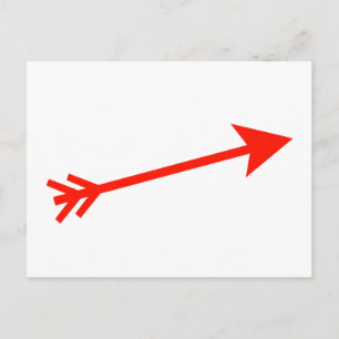 Arrow Red 15deg The MUSEUM Zazzle Geschenke Postkarte