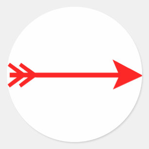 Arrow Red Straight Gibney The MUSEUM Zazzle Gesche Runder Aufkleber