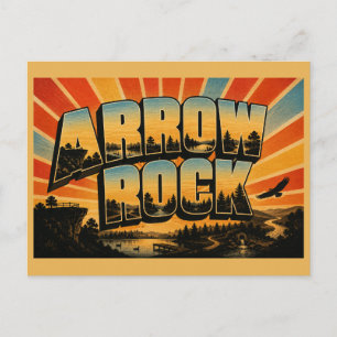 Arrow Rock Missouri Fluss Klippen Wald See Kunst Postkarte