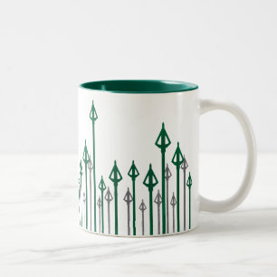 Arrow   Vertical Arrows Graphic Zweifarbige Tasse