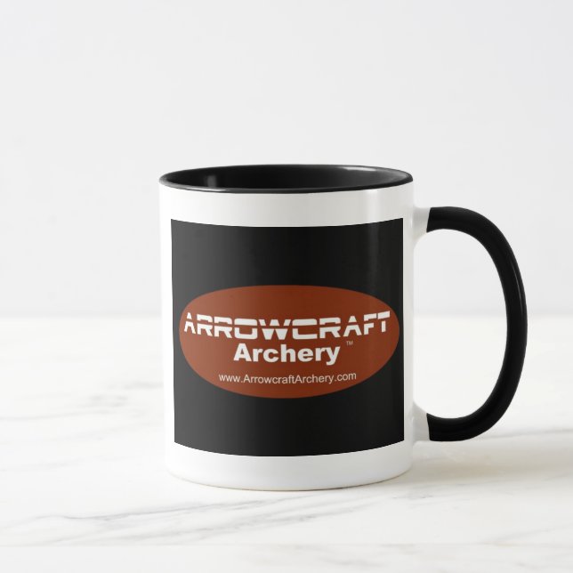 Arrowcraft Bogenschießen-Tasse mit schwarzem Griff Tasse (Rechts)