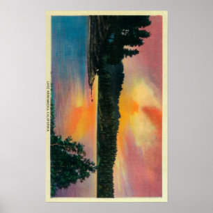 Arrowhad-See bei SunsetLake Arrowhead, CA Poster