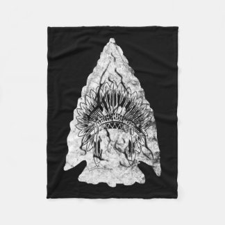 Arrowhead Hunter Indianerin für die Pfeiljagd Fleecedecke