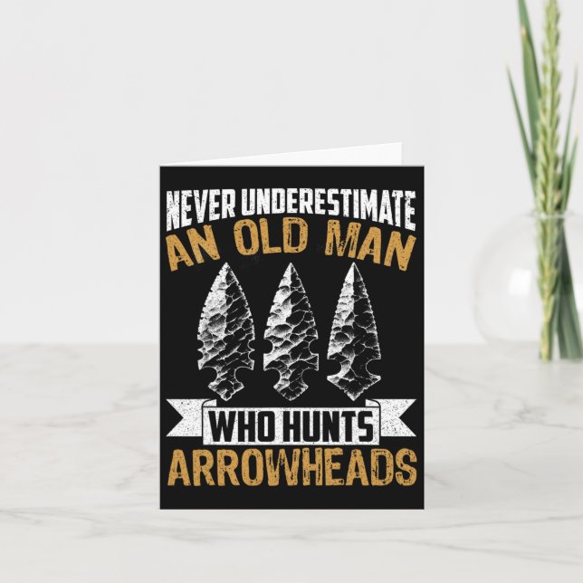 Arrowhead Hunter Shirt Alter Mann Opa Arrowhead H Karte (Vorderseite)