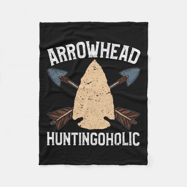 Arrowhead Hunter Shirt Funny Arrowhead Huntingohol Fleecedecke (Vorderseite)