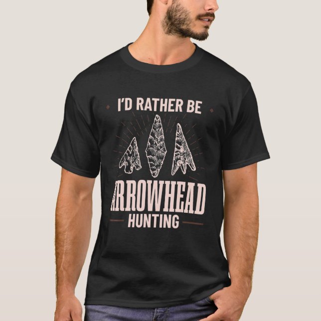 Arrowhead Hunting Hunter Artifact Collector T-Shirt (Vorderseite)