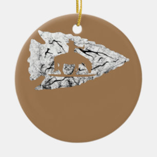 Arrowhead Junting Native American Relic Hunter Keramik Ornament