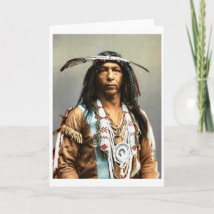 Arrowmaker, an Ojibwa brave,1903 Feiertagskarte