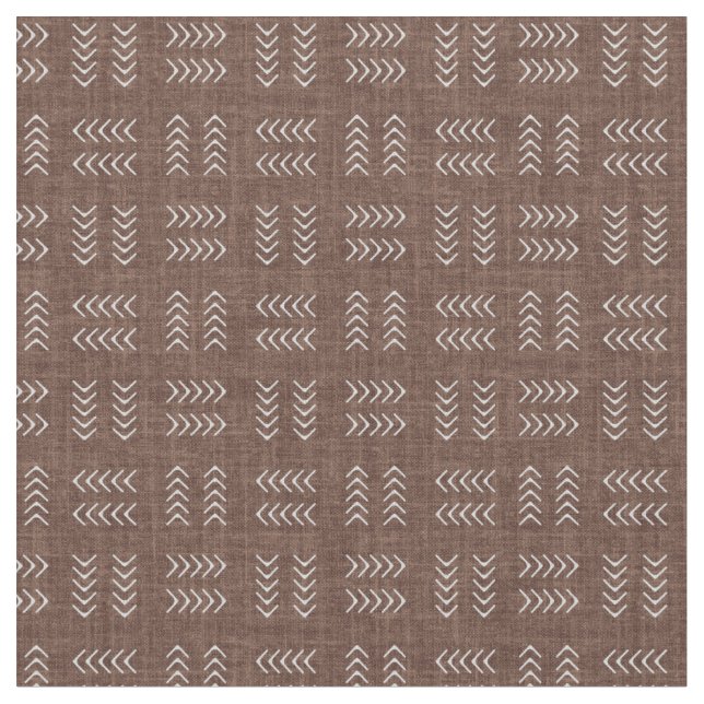 Arrows on Dark Brown Linen Stoff (Nahaufnahme)