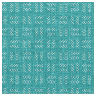 Arrows on Teal Linen Stoff