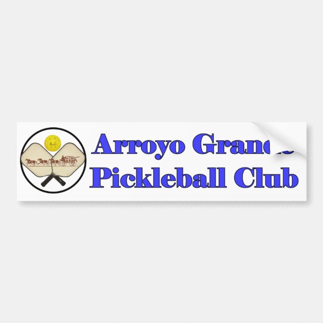 Arroyo Grande Pickleball Verein-Autoaufkleber Autoaufkleber (Vorne)