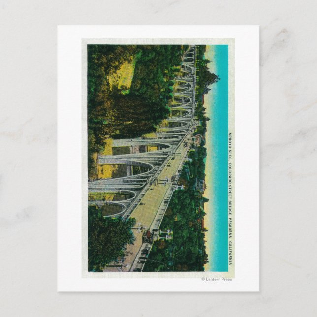 Arroyo Seco Bridge, Colorado Street Bridge Postkarte (Vorderseite)