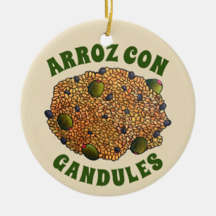 Arroz con Gandules Puerto Rico Keramik Ornament