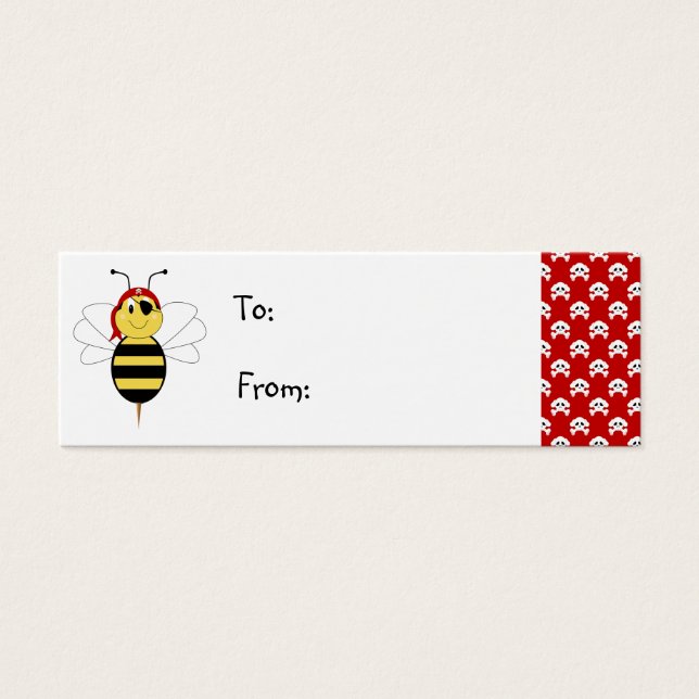 Arrr!Bee Bumble Bee Gift Tag (Vorderseite)