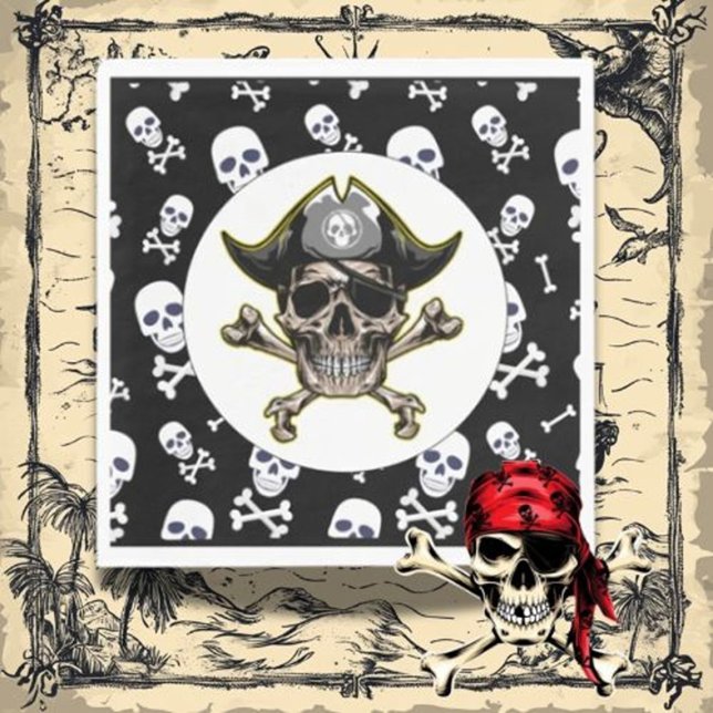 Arrr, Lass's Get Ready for a Pirate Party Serviette (Add a special touch and delight young adventurers today!)