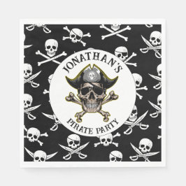 Arrr, Lass's Get Ready for a Pirate Party Serviette