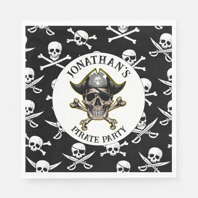 Arrr, Lass's Get Ready for a Pirate Party Serviette (Vorderseite)