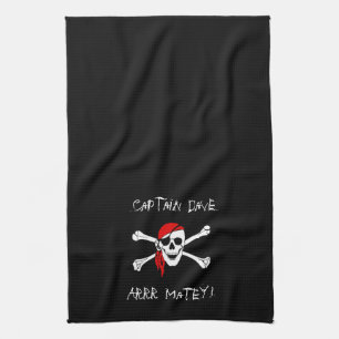 ARRR Matey Personalisiert Pirate Kitchen Handtuch