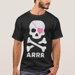 Arrr Pirate Heart Eyepatch Halloween Women Kleinki T-Shirt