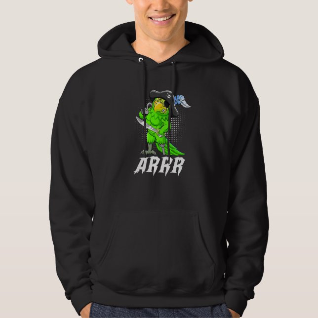 Arrr Pirate Parrot Piratenflagge Halloween Kostüm  Hoodie (Vorderseite)