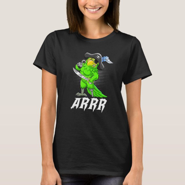Arrr Pirate Parrot Piratenflagge Halloween Kostüm  T-Shirt (Vorderseite)