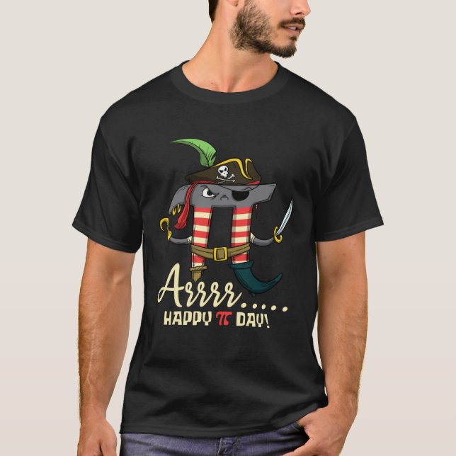 Arrrr Happy Pi Day Kids Math Pirate T-Shirt (Vorderseite)