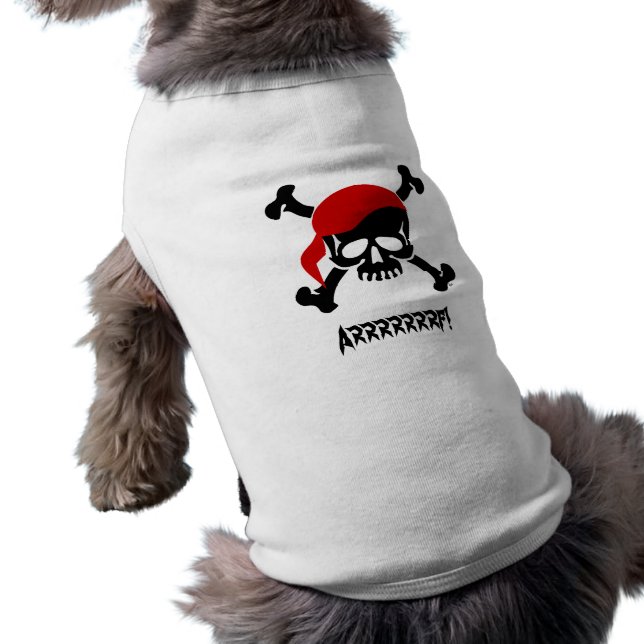 Arrrrrrf! Hundepirat-Shirt Top (Schwarz)
