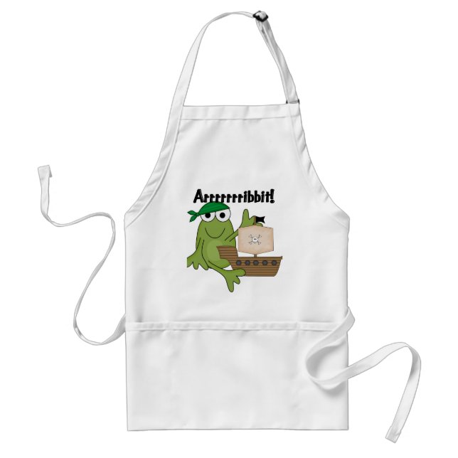 Arrrrrrribbit Frosch-Piraten-T-Shirts und Schürze (Vorne)
