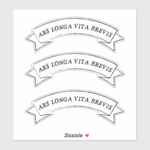 ARS LONGA VITA BREVIS - Kunst ist lang und Leben i Aufkleber