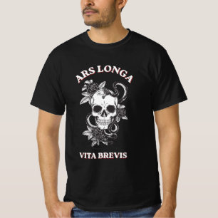 Ars Longa Vita Brevis Totenkopf- und Schlangeng-Sh T-Shirt