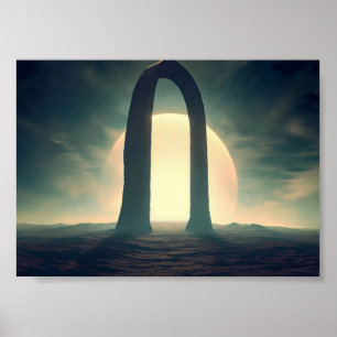 Arsch auf dem Planeten im Weltraum Poster