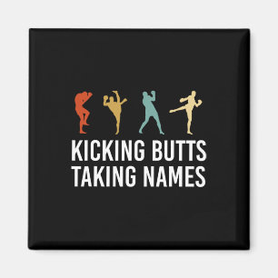 Ärsche Tritt Namen Annehmen Kickboxen Kickboxer Magnet