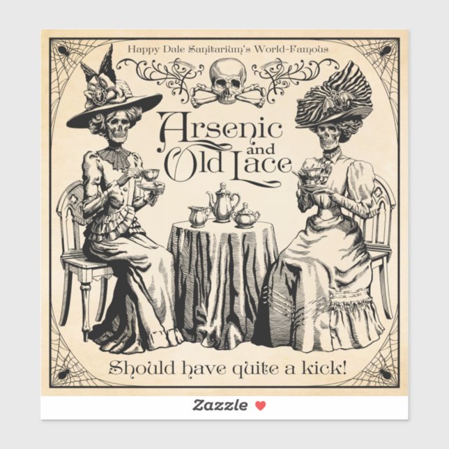 Arsen und Alte Spitzen Aufkleber (Blatt)