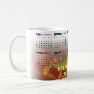Arsenal 2025/2026 Premier League Calendar Mug Kaffeetasse