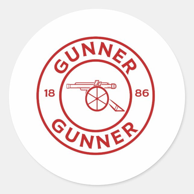 Arsenal Gunner Runder Aufkleber (Vorderseite)