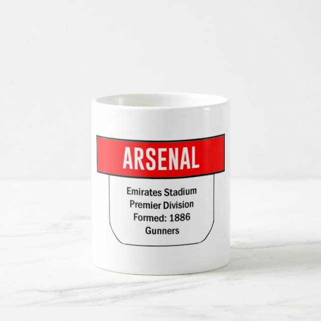 Arsenal Retro Team Tab Tasse (Mittel)