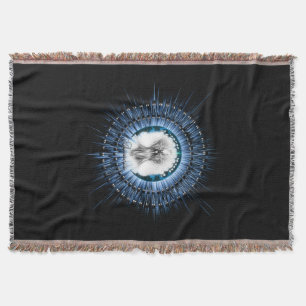 Arsencia Ethereal Silver Light Fraktal Art Decke