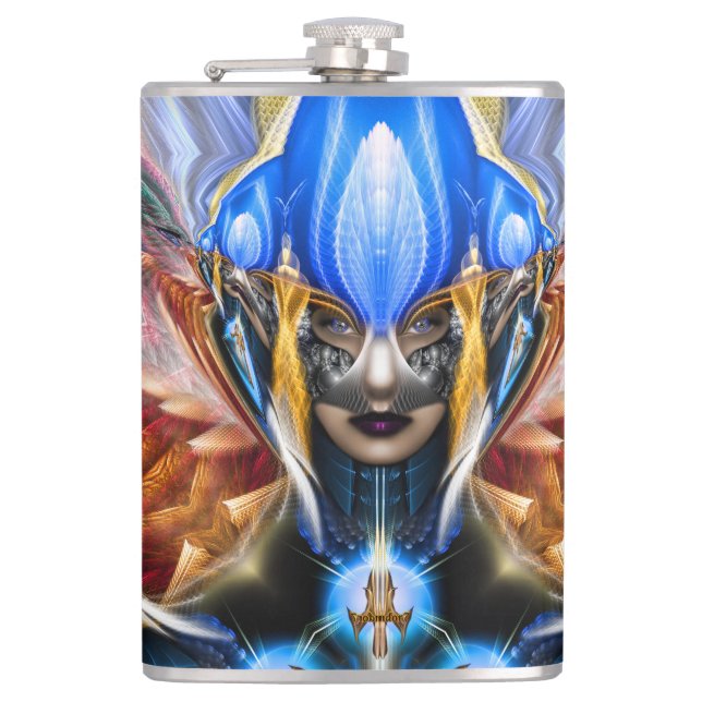 Arsencia Golden Setren P080910 Wrapped Vinyl Flask Flachmann (Vorderseite)
