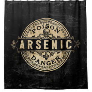 Arsenhaltiger Vintager Art-Gift-Aufkleber Duschvorhang