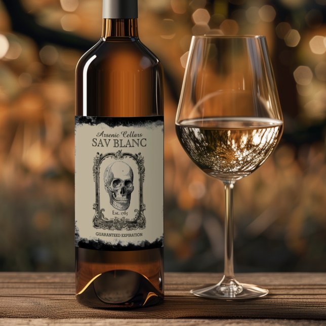 Arsenic Cellars Sav Blanc Halloween Weinlabel Weinetikett (Von Creator hochgeladen)