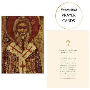 Arsenius I. Syrmian-Orthodoxe Gebetskarte Platzkarte