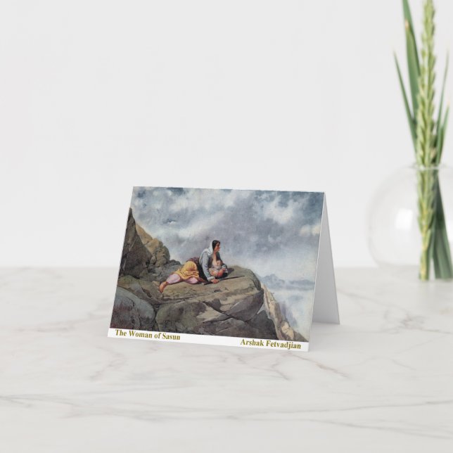 Arshak Fetvadjian, Frau von Sasun Karte (Vorderseite)